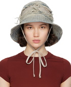 Rick Owens DRKSHDW Blue Distressed Bucket Hat