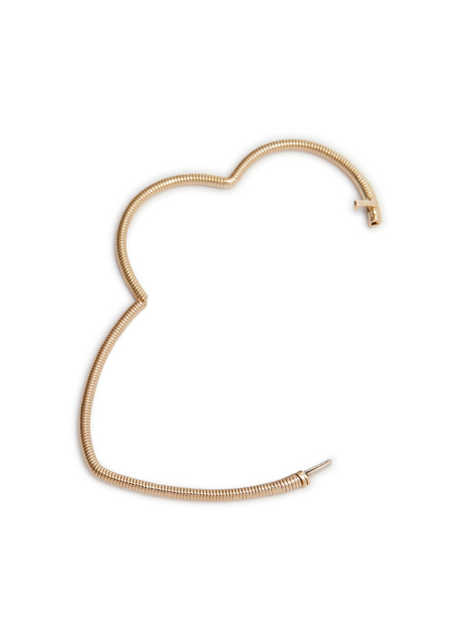 Yvonne Leon Jonc Coeur 9kt Gold Bracelet - One Size