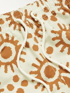 Atalaye - Carsyl Mid-Length Printed Recycled Swim Shorts - Orange