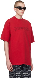 Balenciaga Red Printed T-Shirt