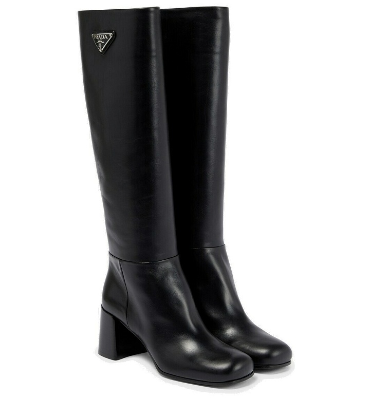 Photo: Prada Leather knee-high boots