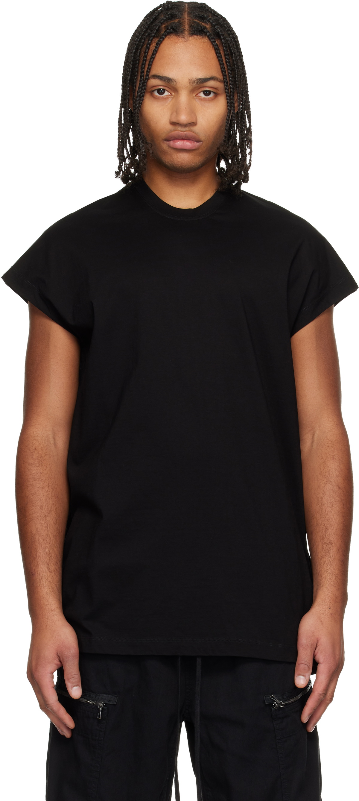 Julius Black Loop Membrane Tank Top Julius