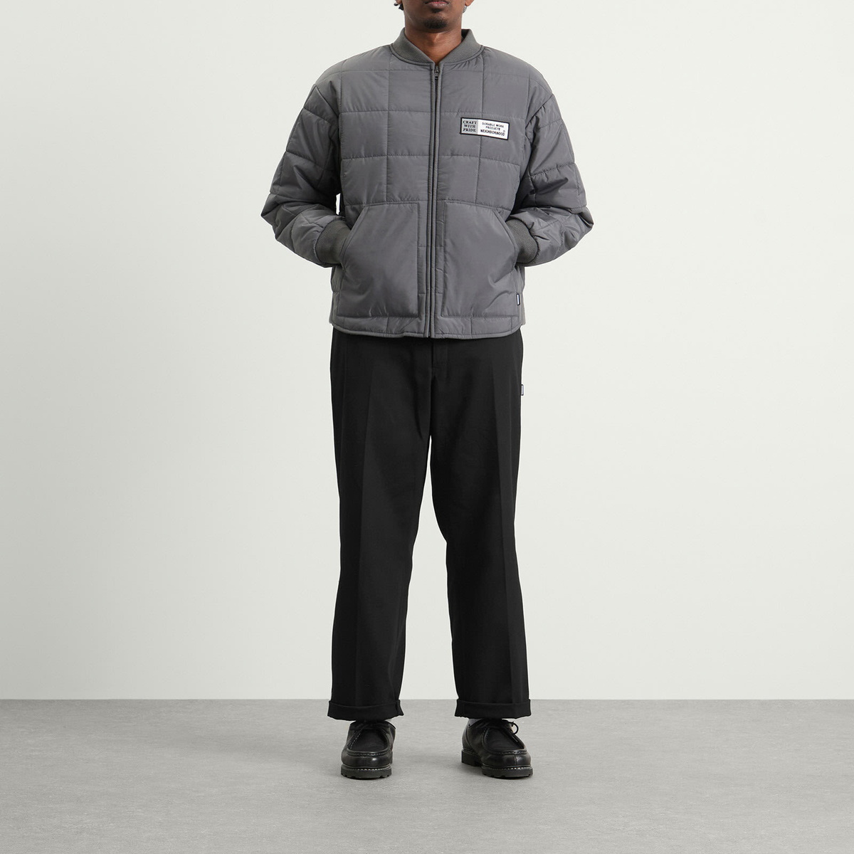 Neighborhood Men's Reversible Padded Jacket in Gray Neighborhood