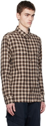 TOM FORD Brown Western Check Shirt