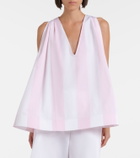 Jacquemus Norma striped cotton poplin top