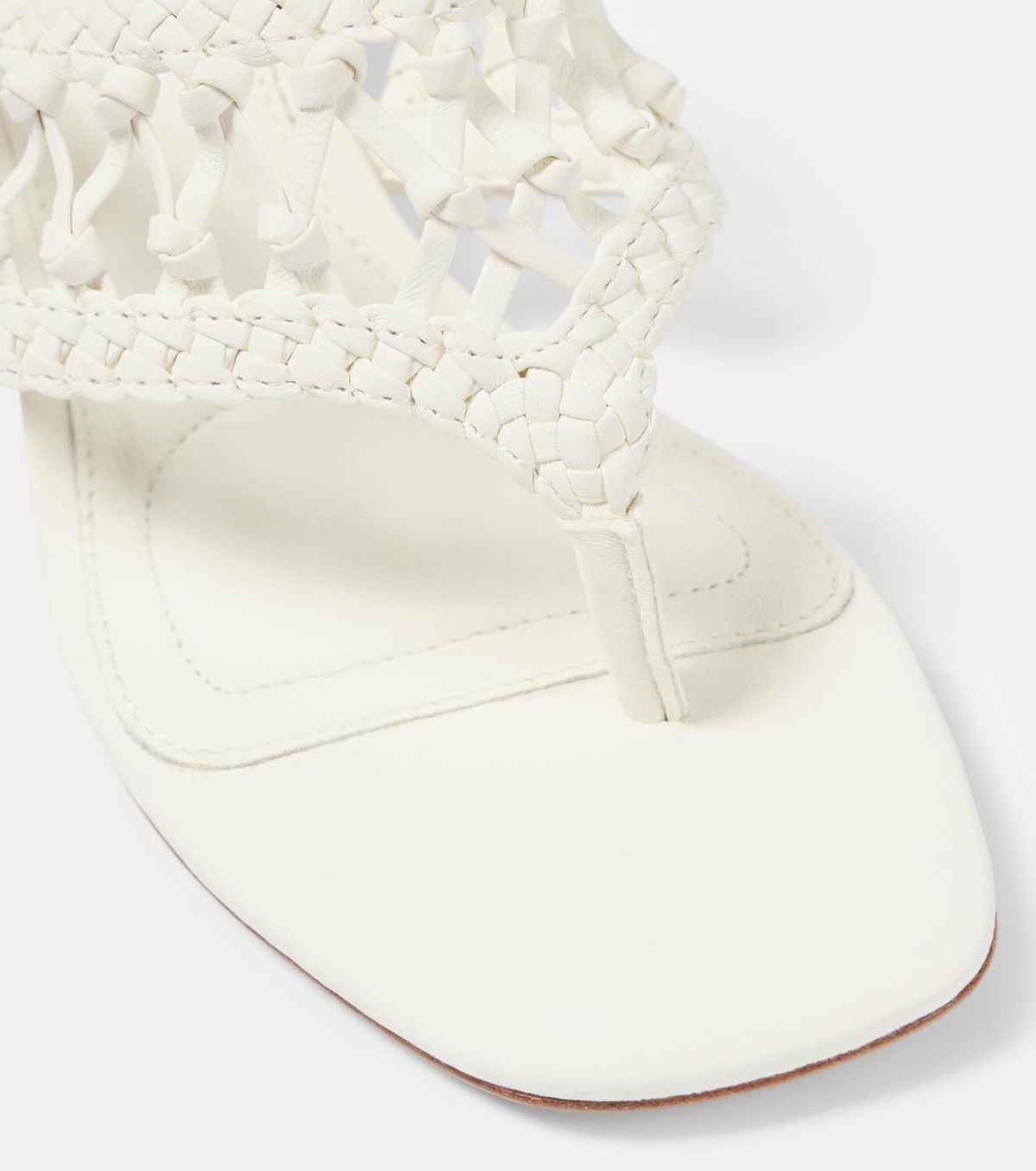 Simkhai Alia woven leather platform thong sandals