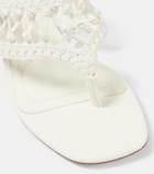 Simkhai Alia woven leather platform thong sandals