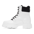 Joshua Sanders White Patent Velar Boots