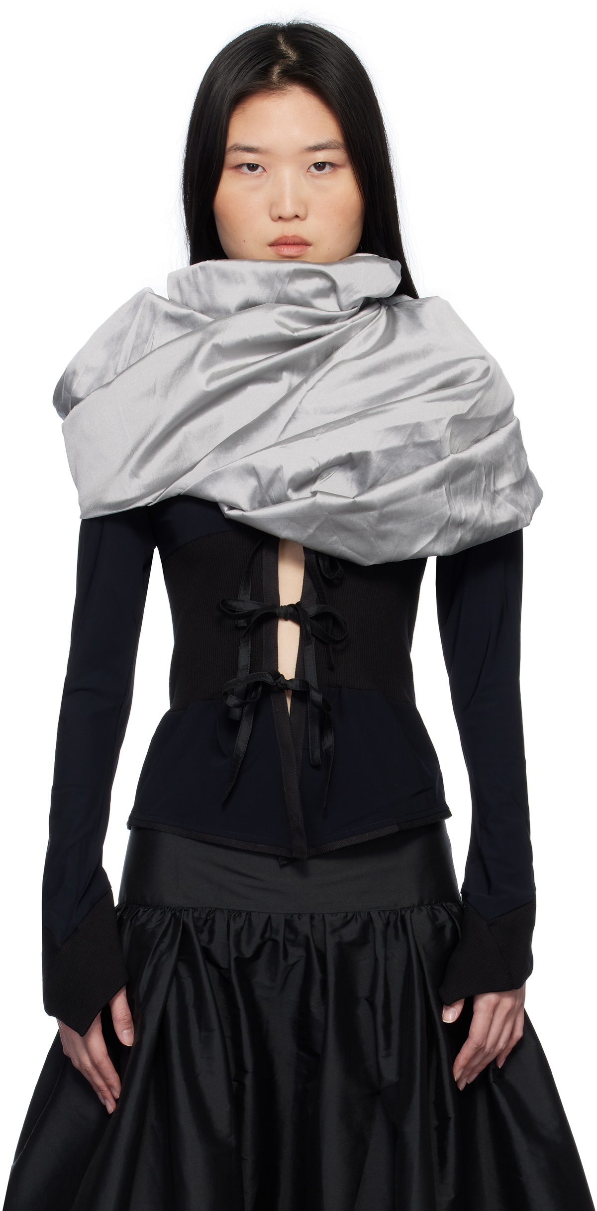 Paula Canovas Del Vas Black & Grey Puff Cardigan