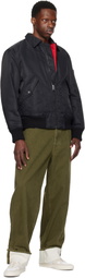 Hugo Black Recycled Nylon Bomber Jacket