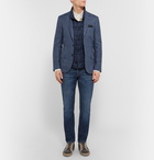 Brunello Cucinelli - Blue Slim-Fit Houndstooth Blazer - Blue