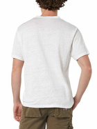 MC2 Saint Barth Man Linen Jersey T-shirt Ecstasea With Printed And Embroidered Pocket