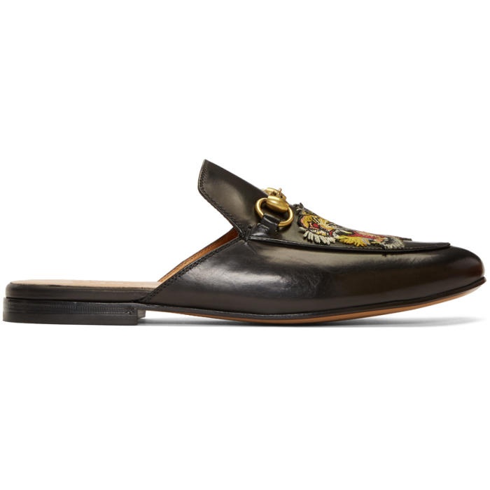Photo: Gucci Black Tiger Princetown Slippers