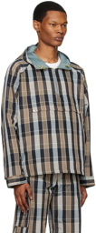 Pop Trading Company Brown & Blue Paul Smith Edition Reversible Jacket