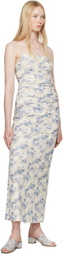 BEC + BRIDGE Off-White & Blue Riva Maxi Dress