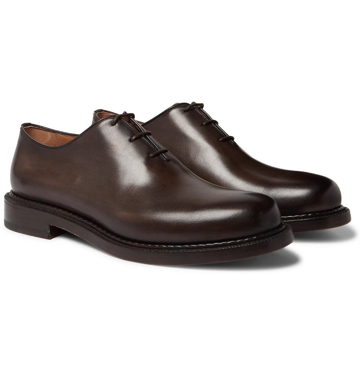 Photo: Berluti - 1895 Venezia Leather Oxford Shoes - Brown