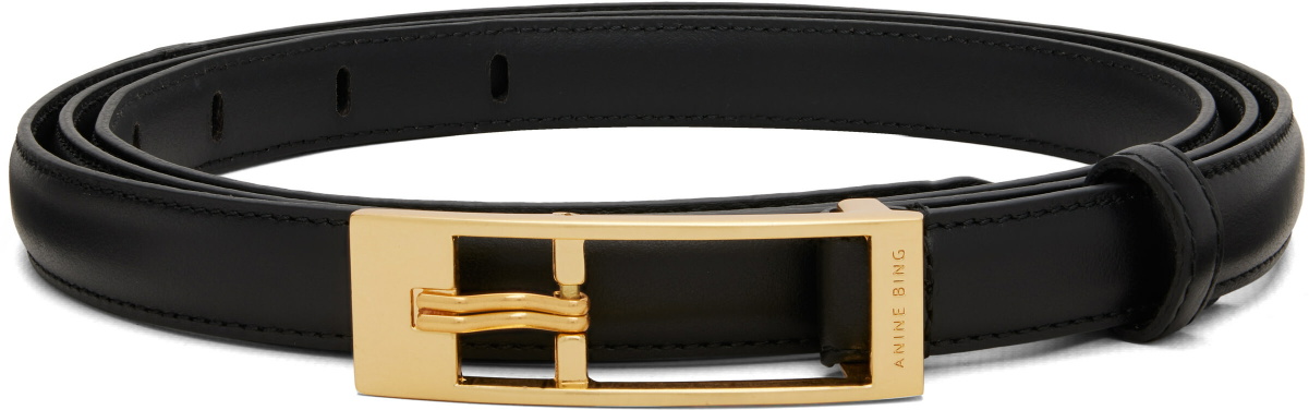 ANINE BING Black Double Elly Belt