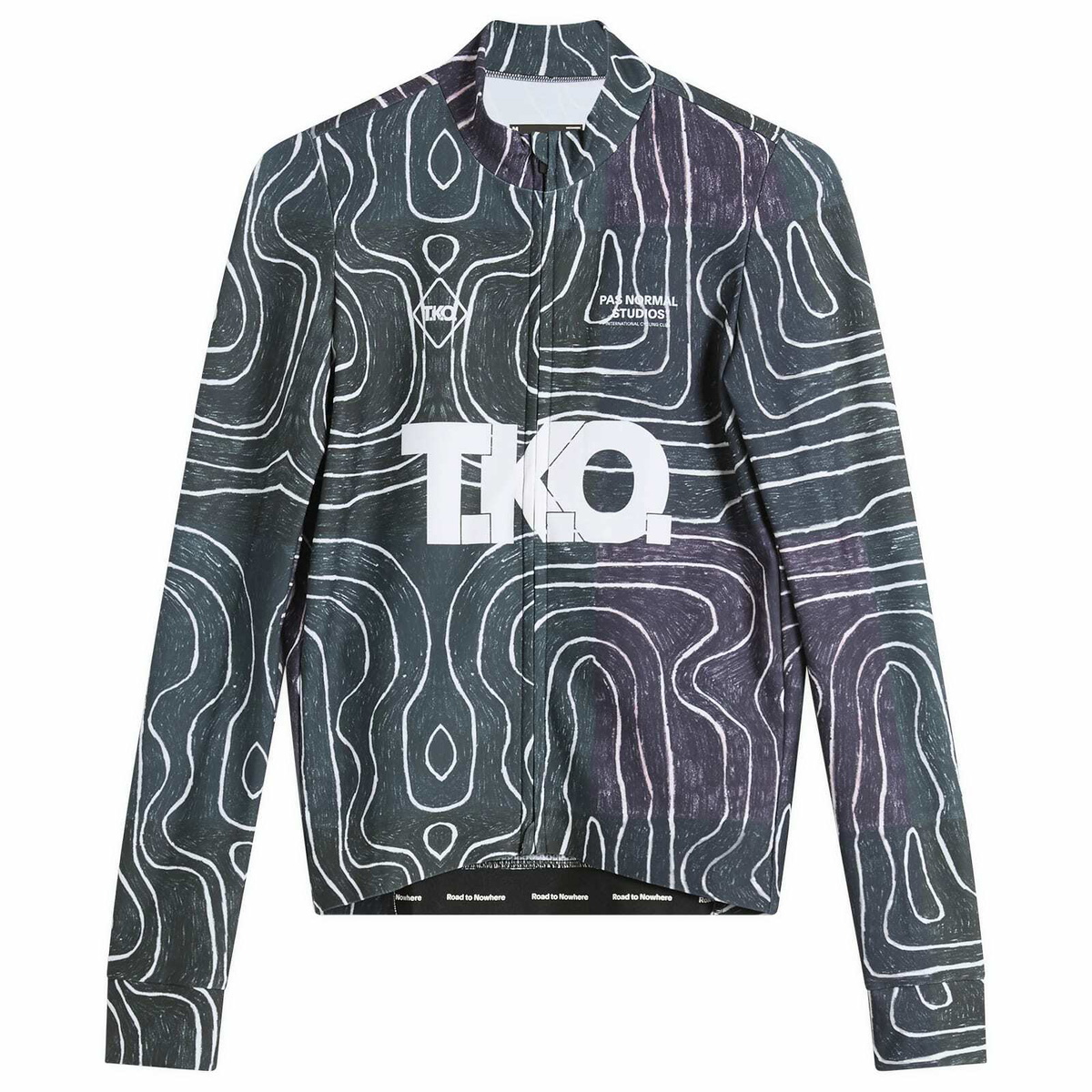 Pas Normal Studios Men's T.K.O. Mechanism Long Sleeve Jersey in T.K.O. Black Multi