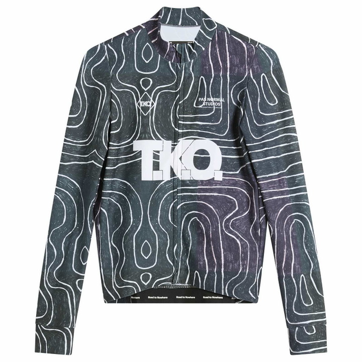 Photo: Pas Normal Studios Men's T.K.O. Mechanism Long Sleeve Jersey in T.K.O. Black Multi