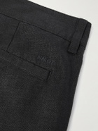 NN07 - Aden 1454 Straight-Leg Linen Suit Trousers - Black
