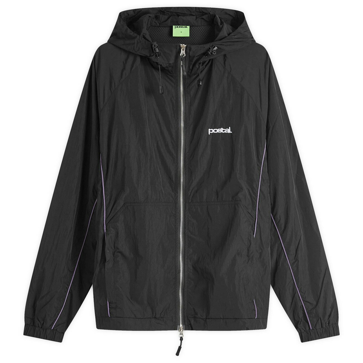 POSTAL Men's Nylon Metal Hooded Jacket in Black