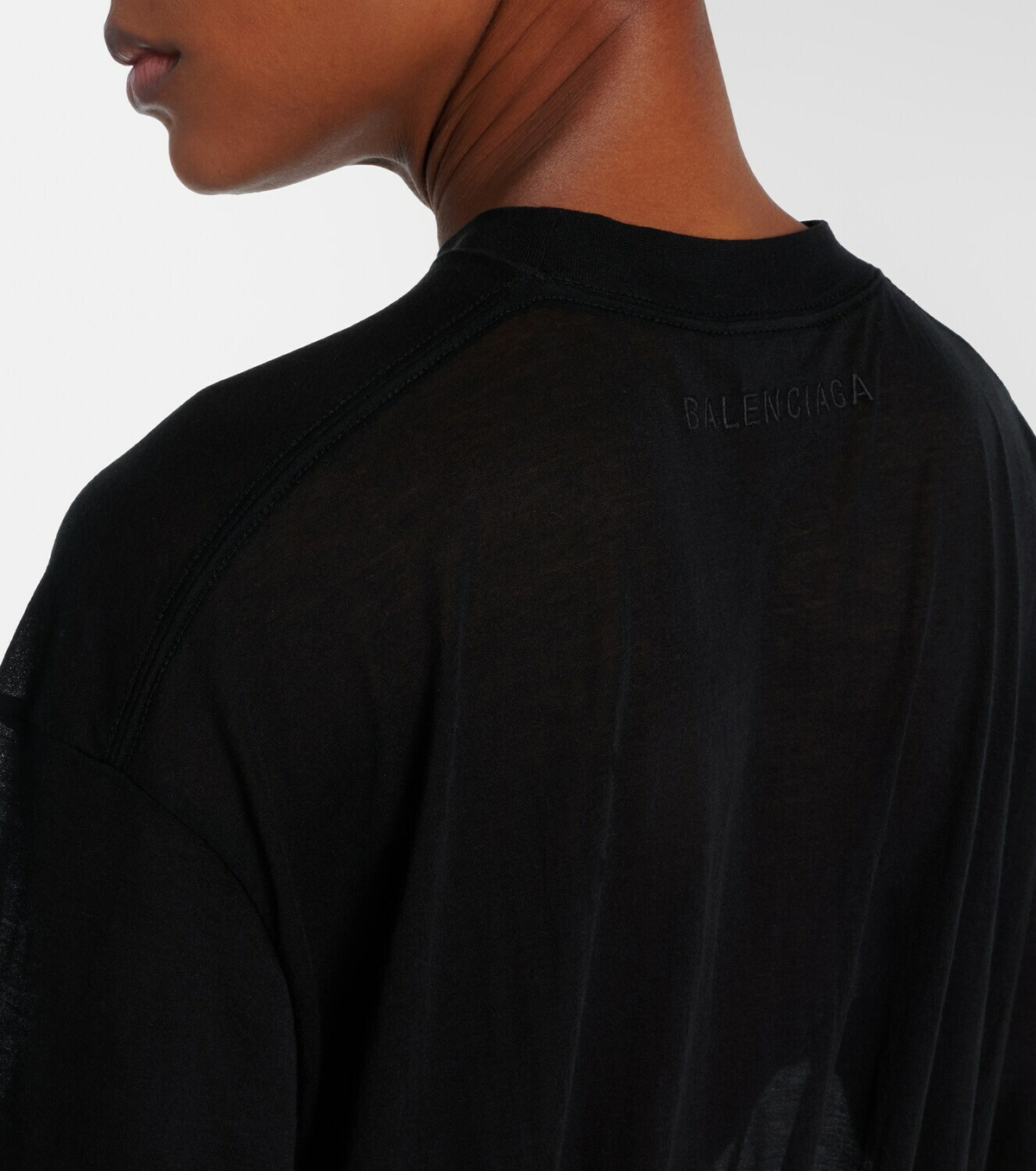 Balenciaga Draped cotton jersey T-shirt