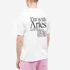 Aries Men's I'm With T-Shirt in White