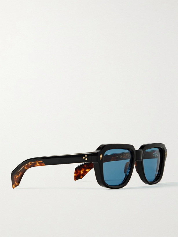 Photo: JACQUES MARIE MAGE - Taos Square-Frame Tortoiseshell Acetate Sunglasses - Black