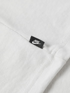 Nike - Sportswear Premium Essentials Logo-Embroidered Cotton-Jersey T-Shirt - Neutrals