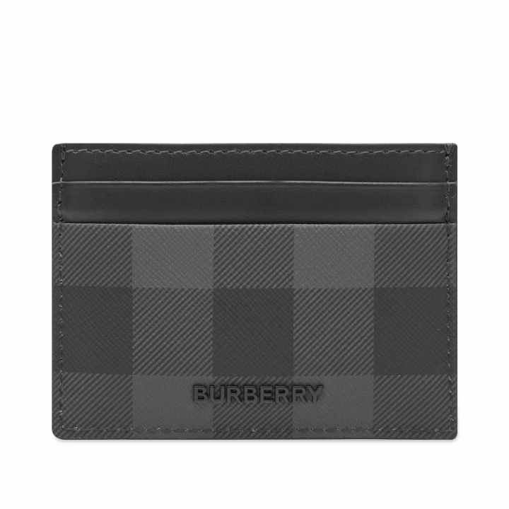 Photo: Burberry Men's Sandon Check Card Holder in Charcoal