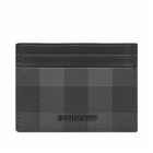 Burberry Men's Sandon Check Card Holder in Charcoal
