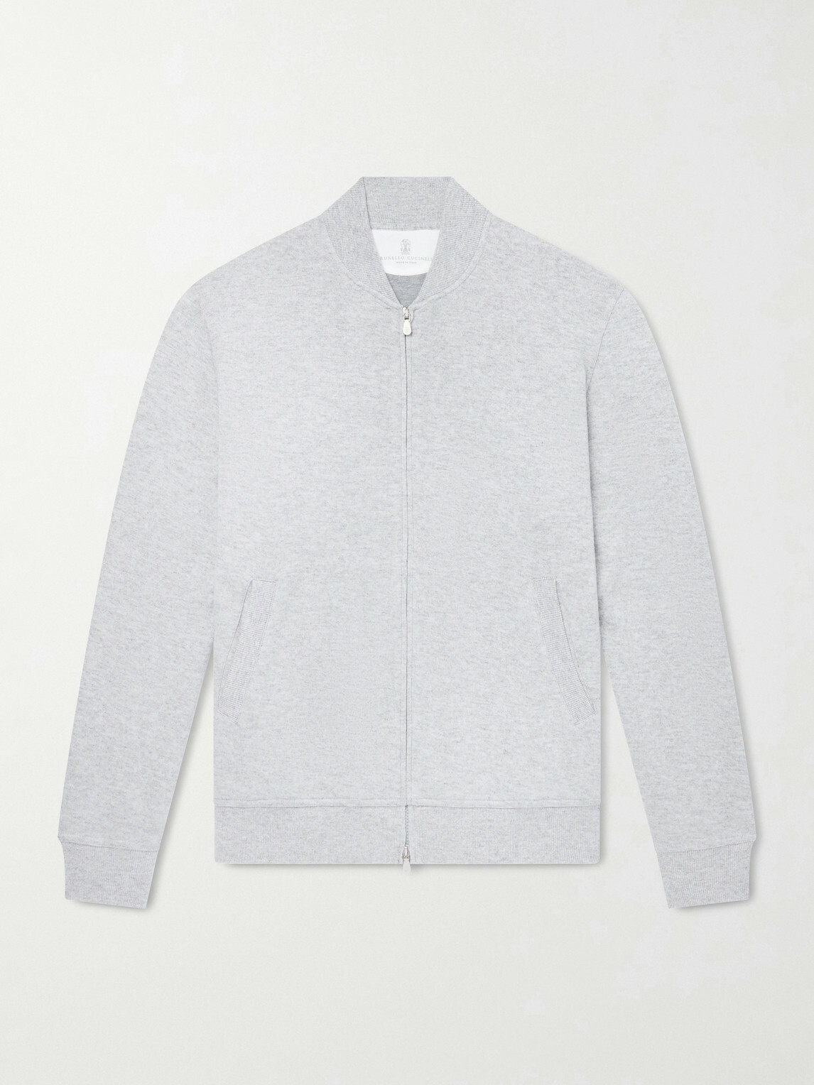 Brunello Cucinelli - Cashmere-Blend Zip-Up Sweater - Gray Brunello