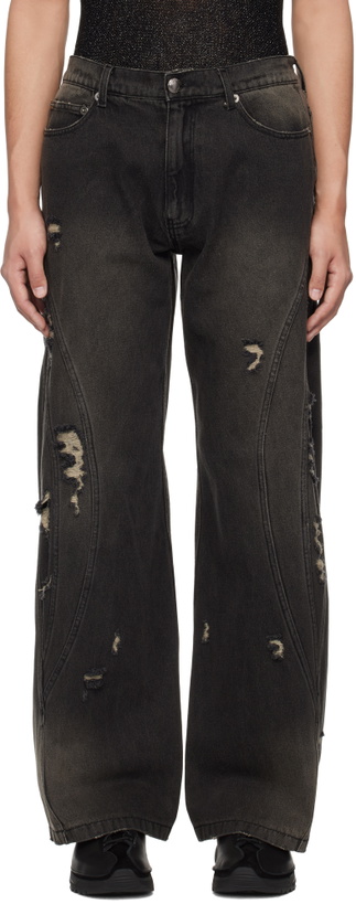 Photo: lesugiatelier Black Damaged Jeans