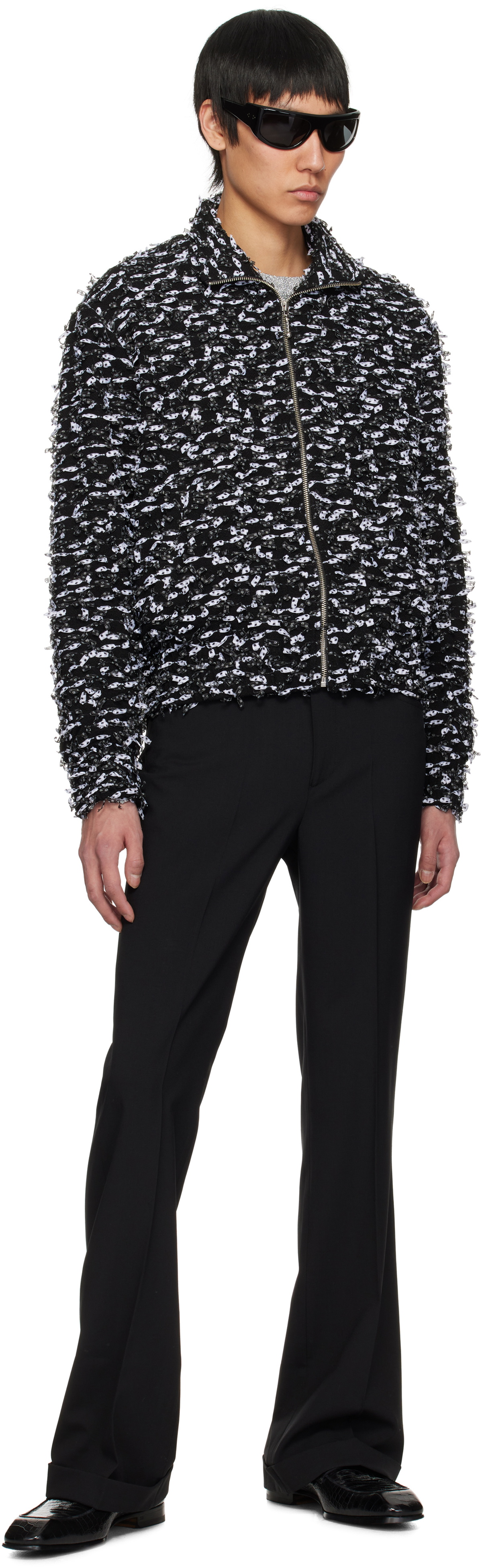 Ernest W. Baker Black & White Ribbons Track Jacket Ernest W. Baker