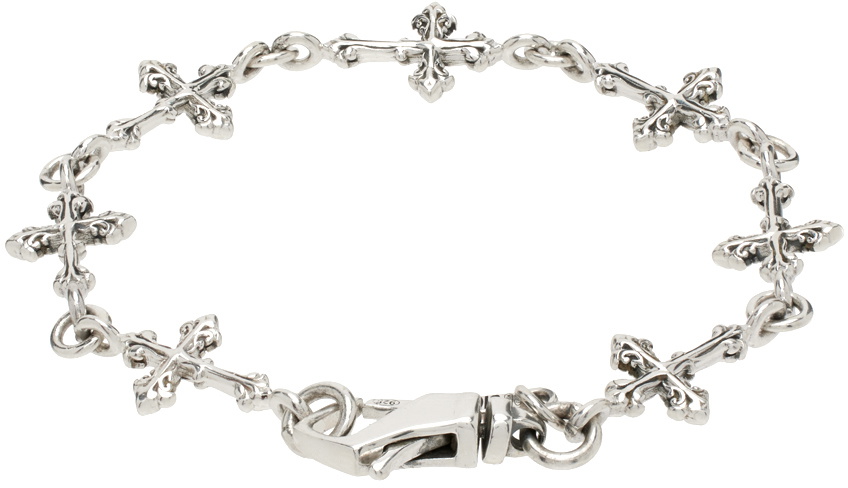 アクセサリーその他 Emanuele Bicocchi Silver 925 intricate chain bracelet Sterling Silver Large Arabesque Chain Bracelet | EMANUELE
