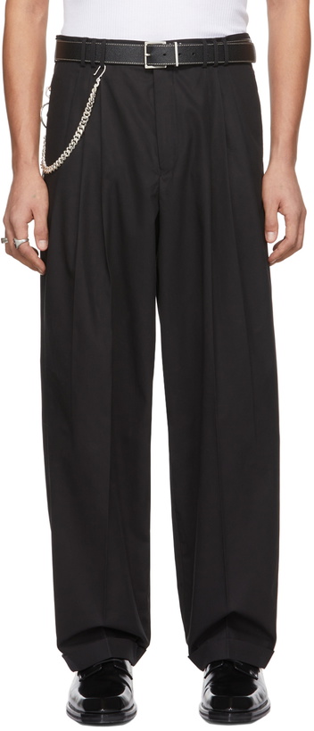 Photo: LU'U DAN SSENSE Exclusive Black Pleated 80's Trousers