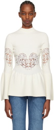 Chloé Off-White Peplum Sweater