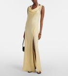 SIR Strobe off-shoulder maxi dress