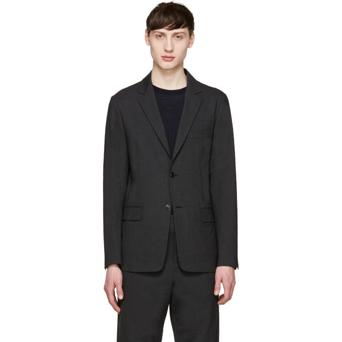 Tomorrowland Grey Tropical Wool Blazer