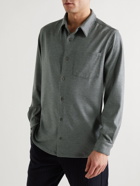 Private White V.C. - Wool and Cashmere-Blend Jersey Shirt - Gray
