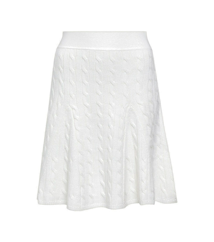 Photo: Polo Ralph Lauren Cable-knit wool and silk miniskirt