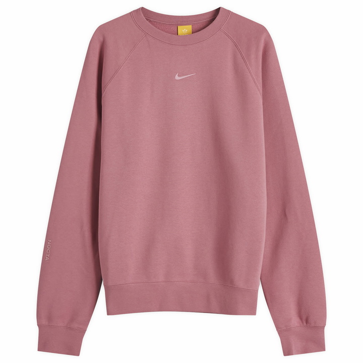 Photo: Nike x Nocta Crew Fleece in Berry/Pink