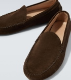 The Row New Lucca suede slip-on shoes