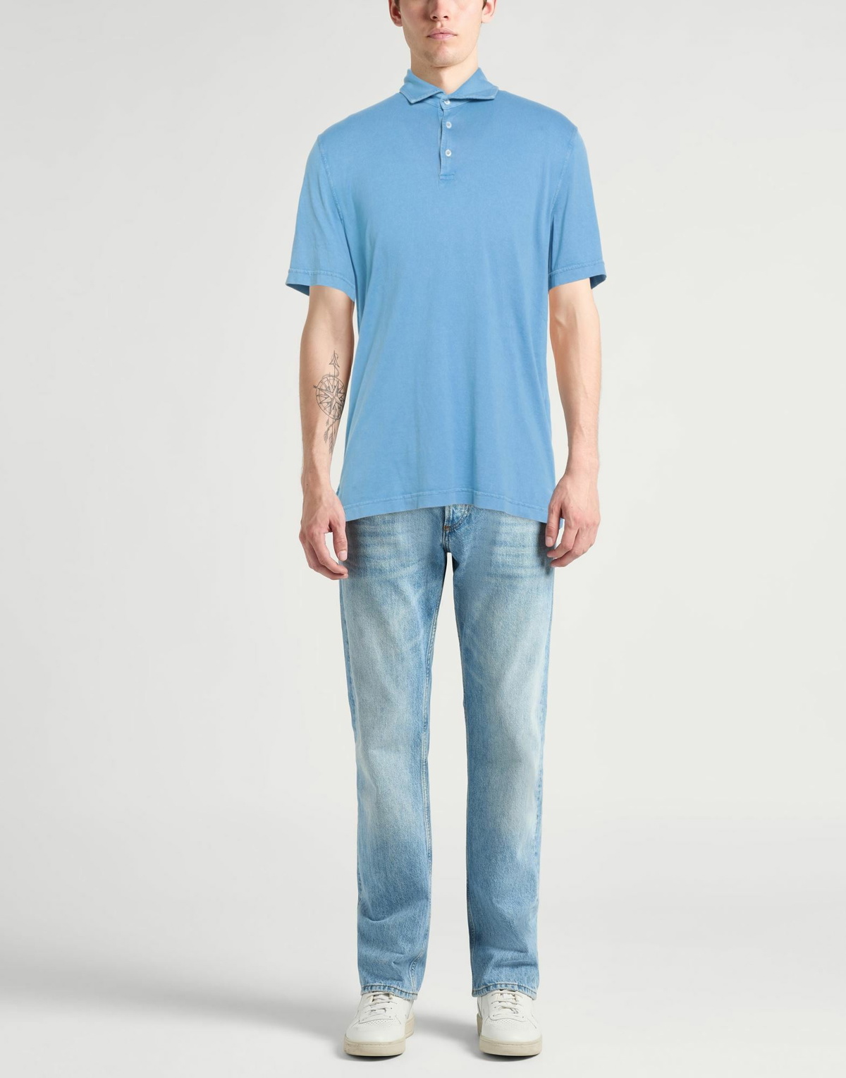 Fedeli Mens Polo shirt Light in Blue