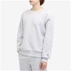 Champion Men's Made in USA Reverse Weave Crew Sweat in Silver Grey Marl