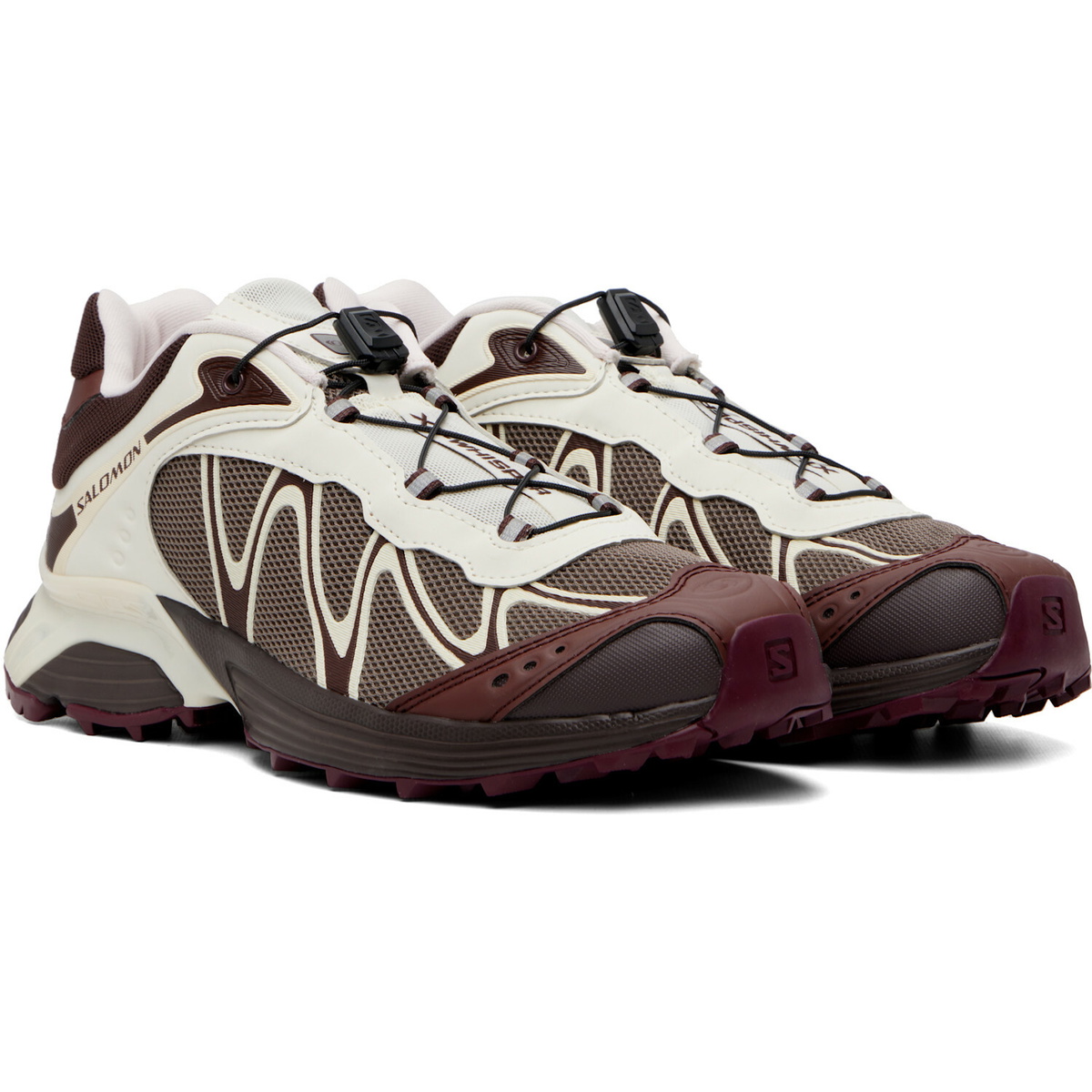 Salomon Brown & Off-White XT-Whisper Sneakers