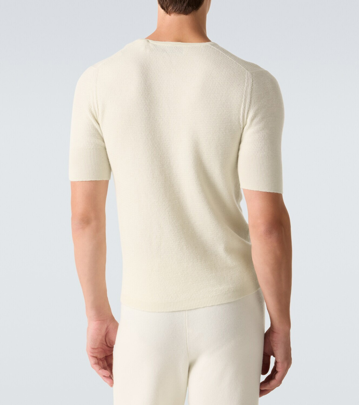 God's True Cashmere Cashmere Henley shirt with carnelian