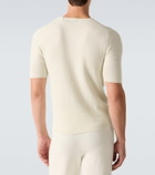 God's True Cashmere Cashmere Henley shirt with carnelian