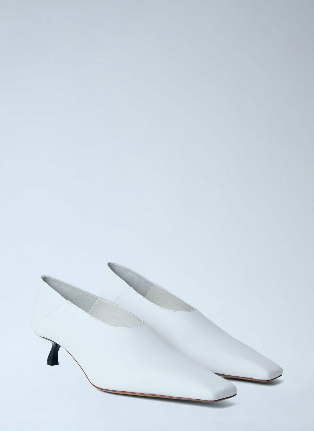 Sportmax Leather Kitten Heel Pumps