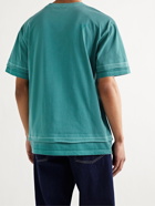 Ader Error - Oversized Logo-Embroidered Cotton-Blend Jersey T-Shirt - Blue